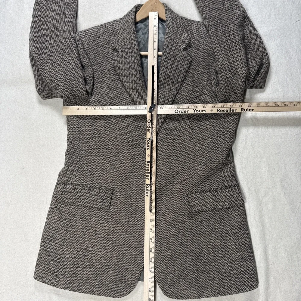 Polo Ralph Lauren Harris Tweed Wool Sportcoat Mens 41L Gray Blazer